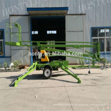 china hydraulic jack spider trailer aerial man lift platform electric articulated boom lift 10 m
